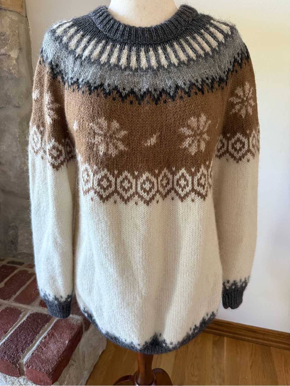 Nordic Fair Isle 100% Alpaca Sweater